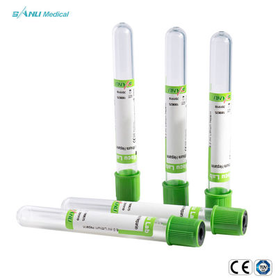 Kan Alma İçin Tek Kullanımlık Cam Lityum Heparin 2ml Yeşil Tüp