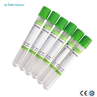 Kan Alma İçin Tek Kullanımlık Cam Lityum Heparin 2ml Yeşil Tüp