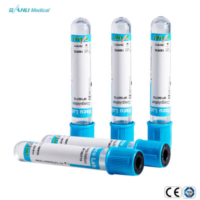 %3,2 Sodyum Sitrat Katkı Maddeli Pıhtılaşma Testi Mavi Üst Cam Tüpler