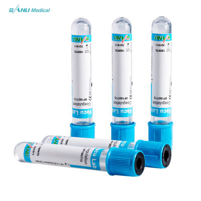 %3,2 Sodyum Sitrat Katkı Maddeli Pıhtılaşma Testi Mavi Üst Cam Tüpler