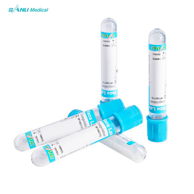 %3,2 Sodyum Sitrat Katkı Maddeli Pıhtılaşma Testi Mavi Üst Cam Tüpler