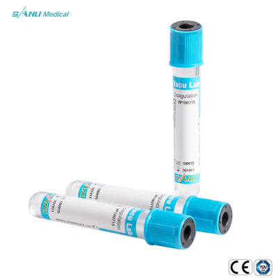 Vakum 3ml Mavi Üst Pıhtılaşma Tüpleri 0.109 Mol/L Sodyum Sitrat Test Tüpü