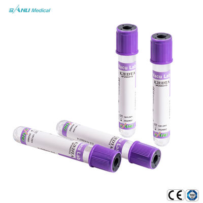 ISO9001 Cam Kan Alma Tüpleri 5ml Lavanta Üstü EDTA Tüpü