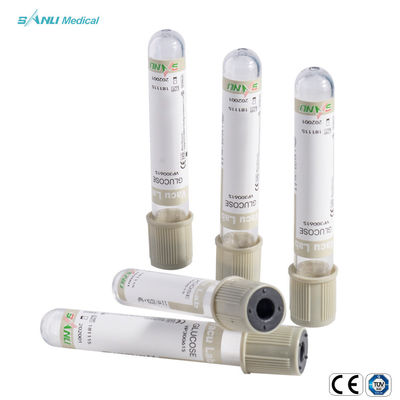 Vakum 6ml Gri Üst Kan Alma Tüpleri Cam Glikoz Kan Tüpü