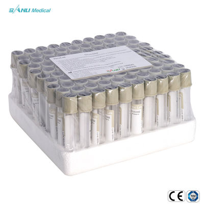 Vakum 6ml Gri Üst Kan Alma Tüpleri Cam Glikoz Kan Tüpü