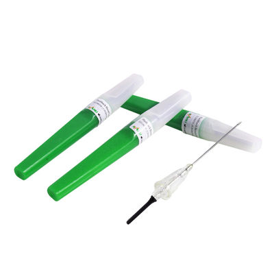 11/4&quot; Kan Alma İğneleri Flashback Vakum Yeşil Renk 21G 0.8x31mm