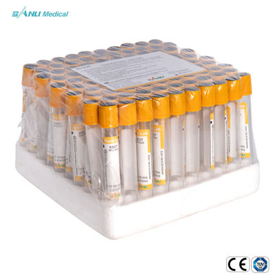 Jel 13x100mm ile Tek Kullanımlık PET Pıhtı Aktivatör Kan Alma