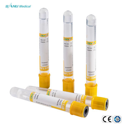Jel 13x100mm ile Tek Kullanımlık PET Pıhtı Aktivatör Kan Alma
