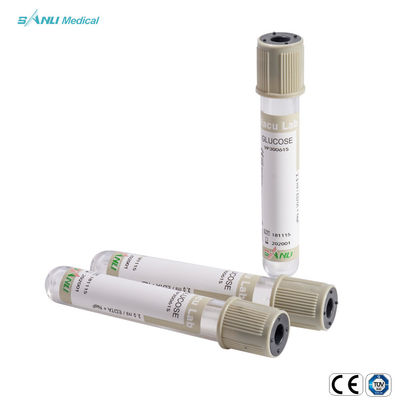SANLI 3ml Glikoz Test Tüpü Sodyum Florür Kan Şekeri Numune Toplama Tüpü