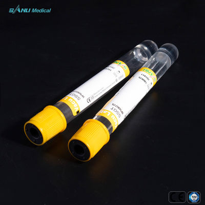 4ml Plastik Kan Alma Tüpleri Serum tayinleri için Sarı Üst SST Tüpü
