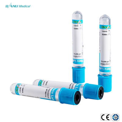 1.8ml Mavi Üst Pıhtılaşma Tüpleri Cam %3.2 Sodyum Sitrat Katkı Maddesi 13x75mm
