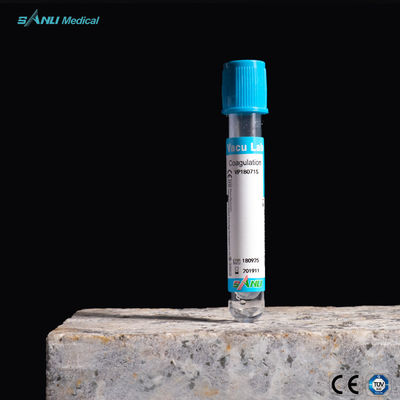 1.8ml Mavi Üst Pıhtılaşma Tüpleri Cam %3.2 Sodyum Sitrat Katkı Maddesi 13x75mm