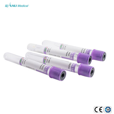 Hematoloji Tayini için CE Onaylı Cam Kan Alma Tüpleri EDTA K3 13x75mm