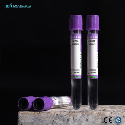 Hematoloji Tayini için CE Onaylı Cam Kan Alma Tüpleri EDTA K3 13x75mm
