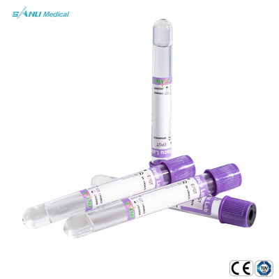 Hematoloji için 13x75mm Jelli EDTA K2 Cam Kan Alma Tüpleri