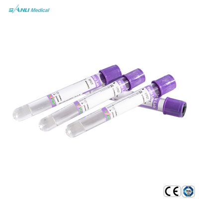 Hematoloji için 13x75mm Jelli EDTA K2 Cam Kan Alma Tüpleri