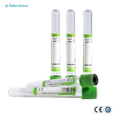 Kan Alma için Cam Lityum Heparin 2ml Yeşil Tüp