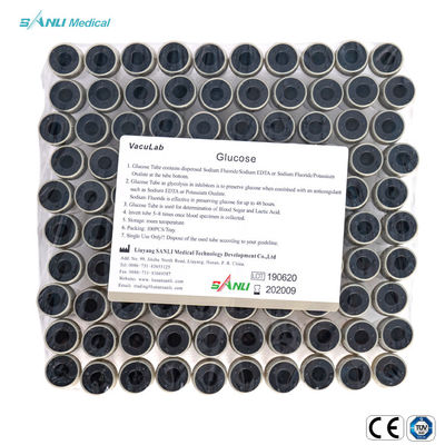 3ml Glikoz Tıbbi Cam Kan Alma Tüpleri Tek Kullanımlık ISO9001 Onaylandı