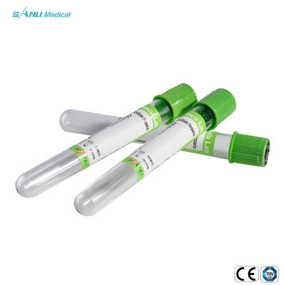 Sodyum Heparin Plazma Kan Alma Tüpleri Yeşil Üst Tek Kullanımlık 4ml ISO CE Onaylı