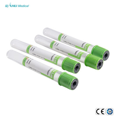 Sodyum Heparin Plazma Kan Alma Tüpleri Yeşil Üst Tek Kullanımlık 4ml ISO CE Onaylı