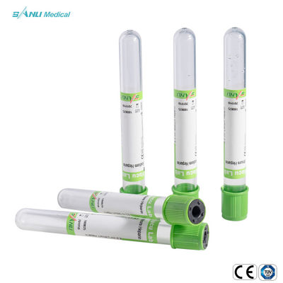 Sodyum Heparin Plazma Kan Alma Tüpleri Yeşil Üst Tek Kullanımlık 4ml ISO CE Onaylı