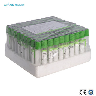 Sodyum Heparin Plazma Kan Alma Tüpleri Yeşil Üst Tek Kullanımlık 4ml ISO CE Onaylı